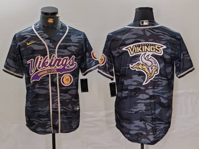 Men Minnesota Vikings Blank Camo Joint Name 2024 Nike Limited NFL Jersey style 4->minnesota vikings->NFL Jersey